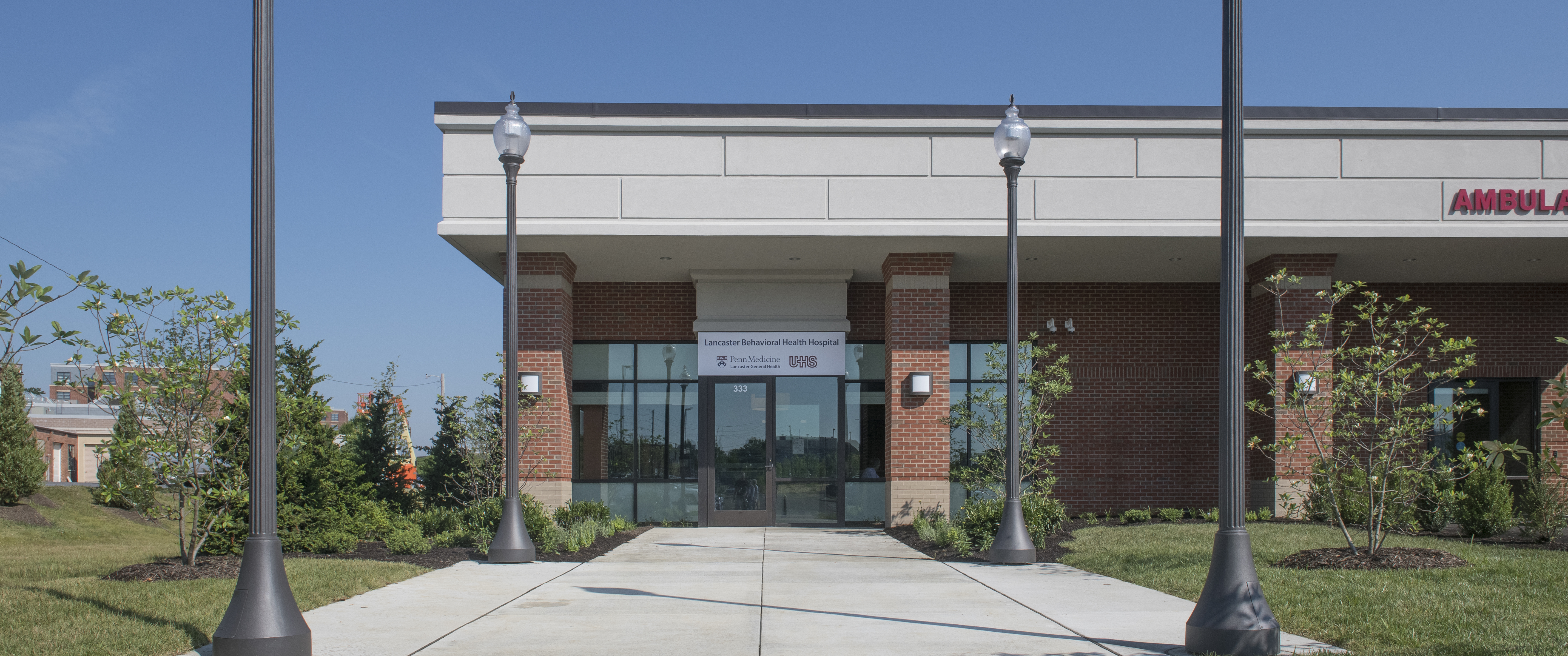 Penn Medicine Lancaster Behavioral Health Hospital building entrance