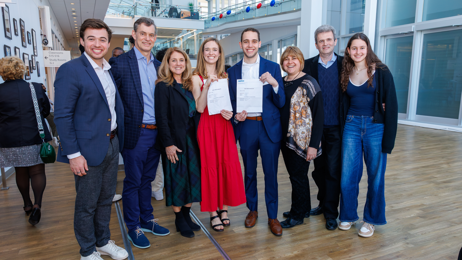 Group photo of Dani Brown, David Rekhtman, and their families