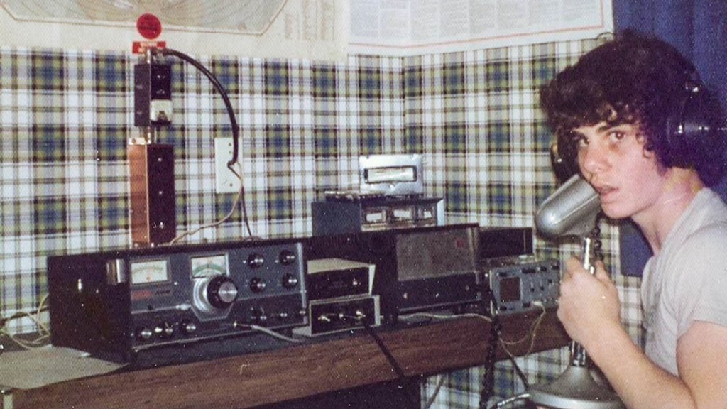 Mitch Schnall, as a teenager, using a CB radio 