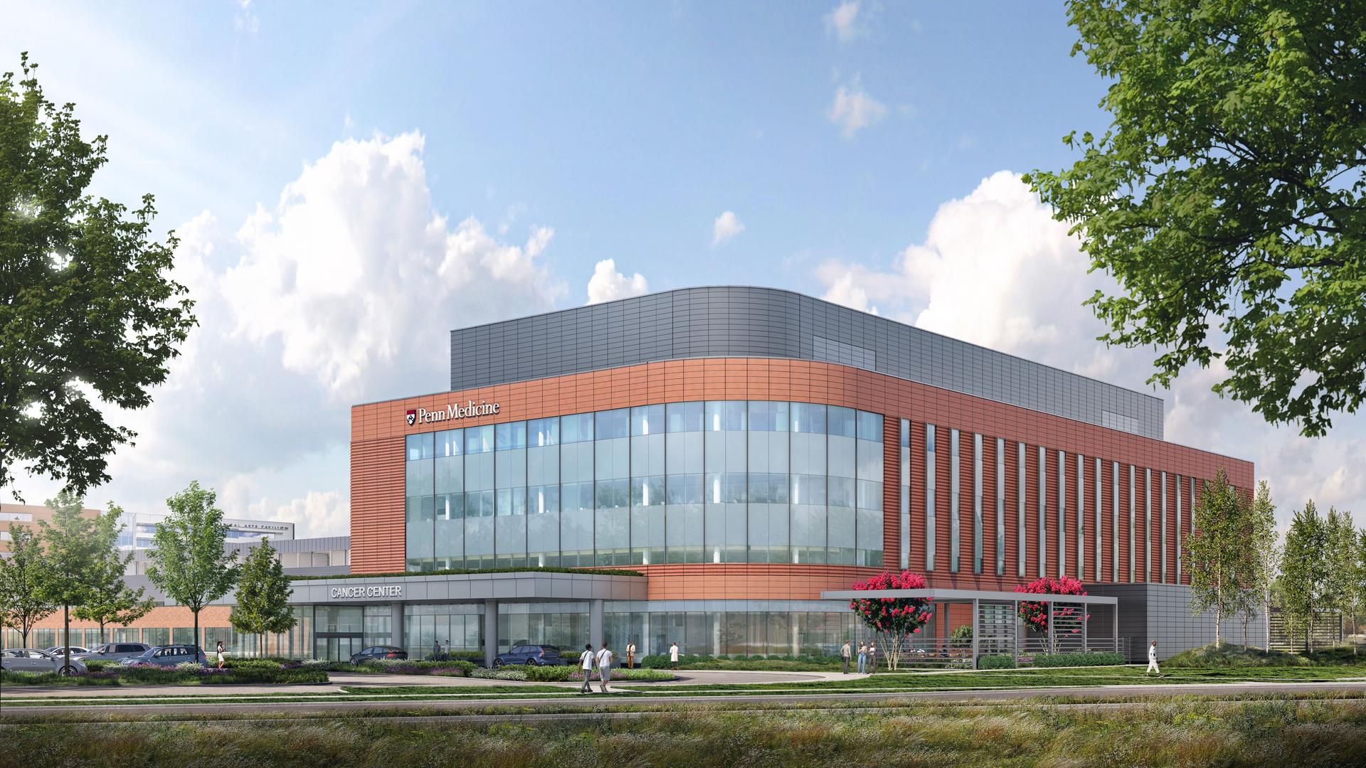 A rendering of the Penn Medicine Princeton Cancer Center