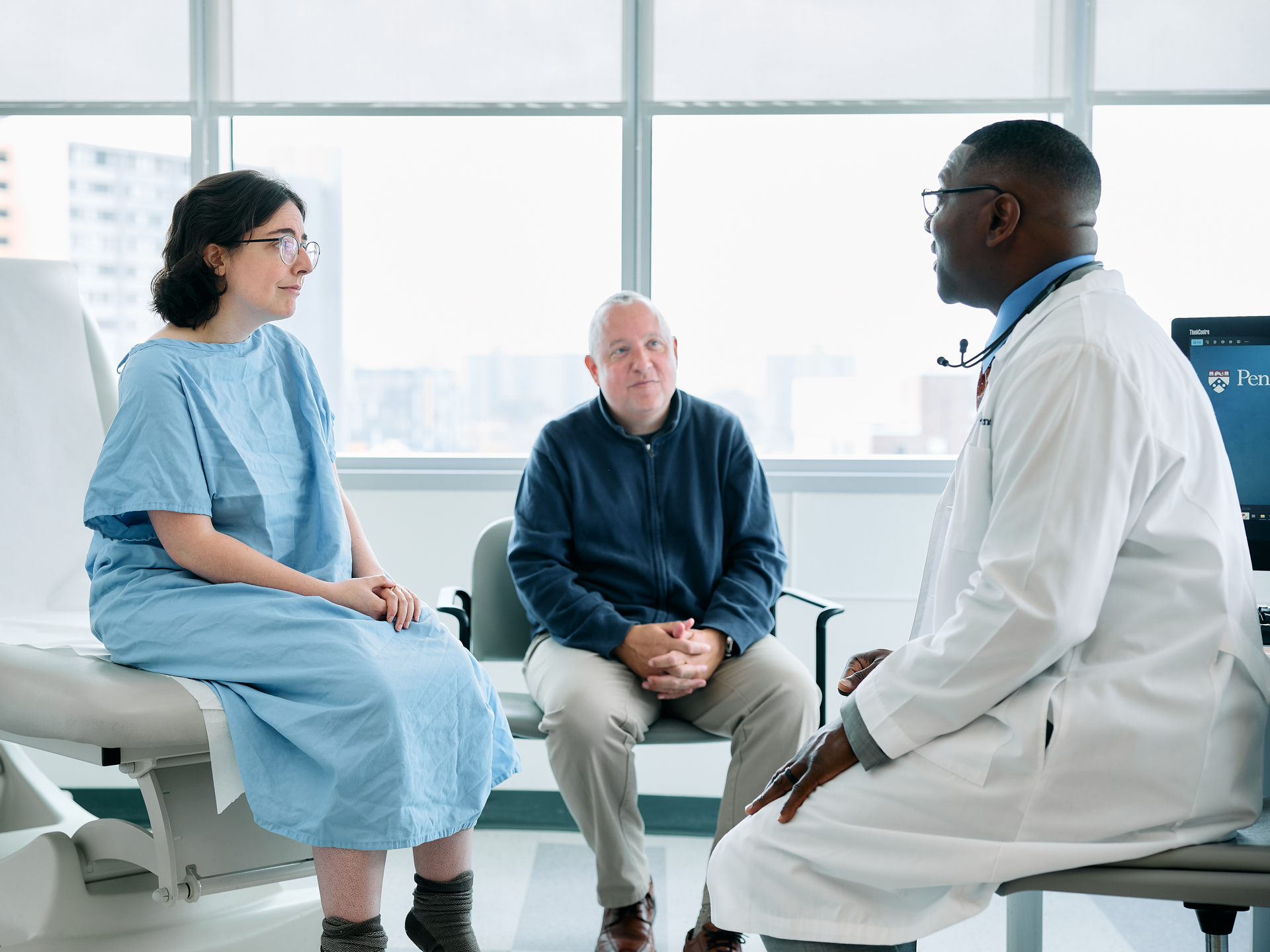 Doctor discussing the stroke care at the center