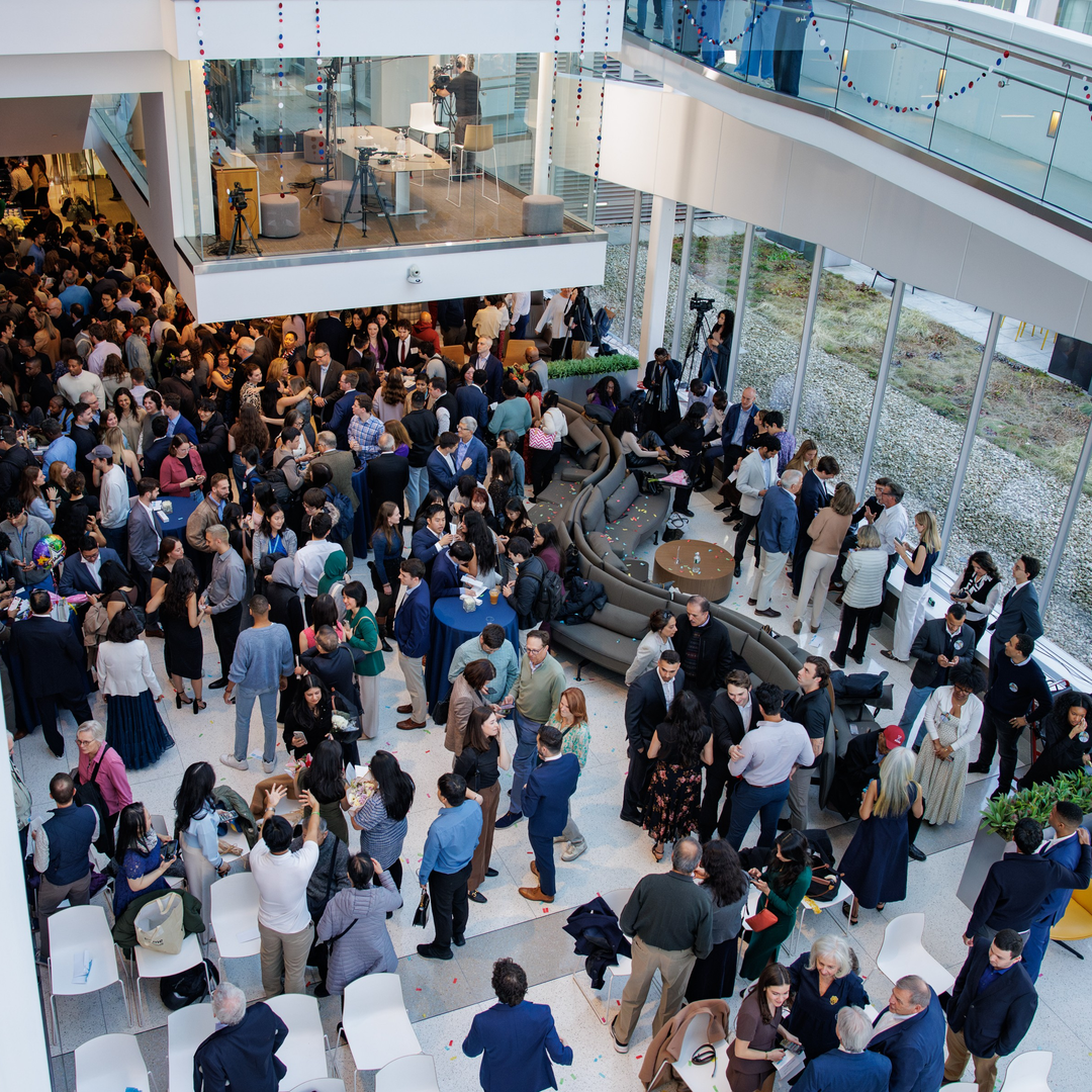 The atrium of Penn’s Jordan Medical Education Center filled with students, faculty, and families for Match Day 2026 festivities