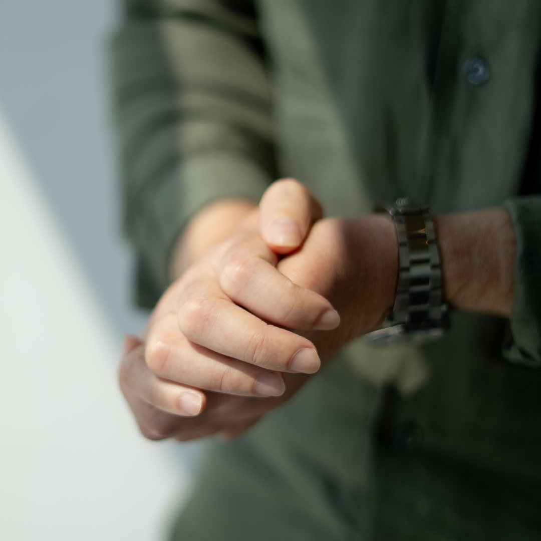 Luka Krizanak’s clasped hands