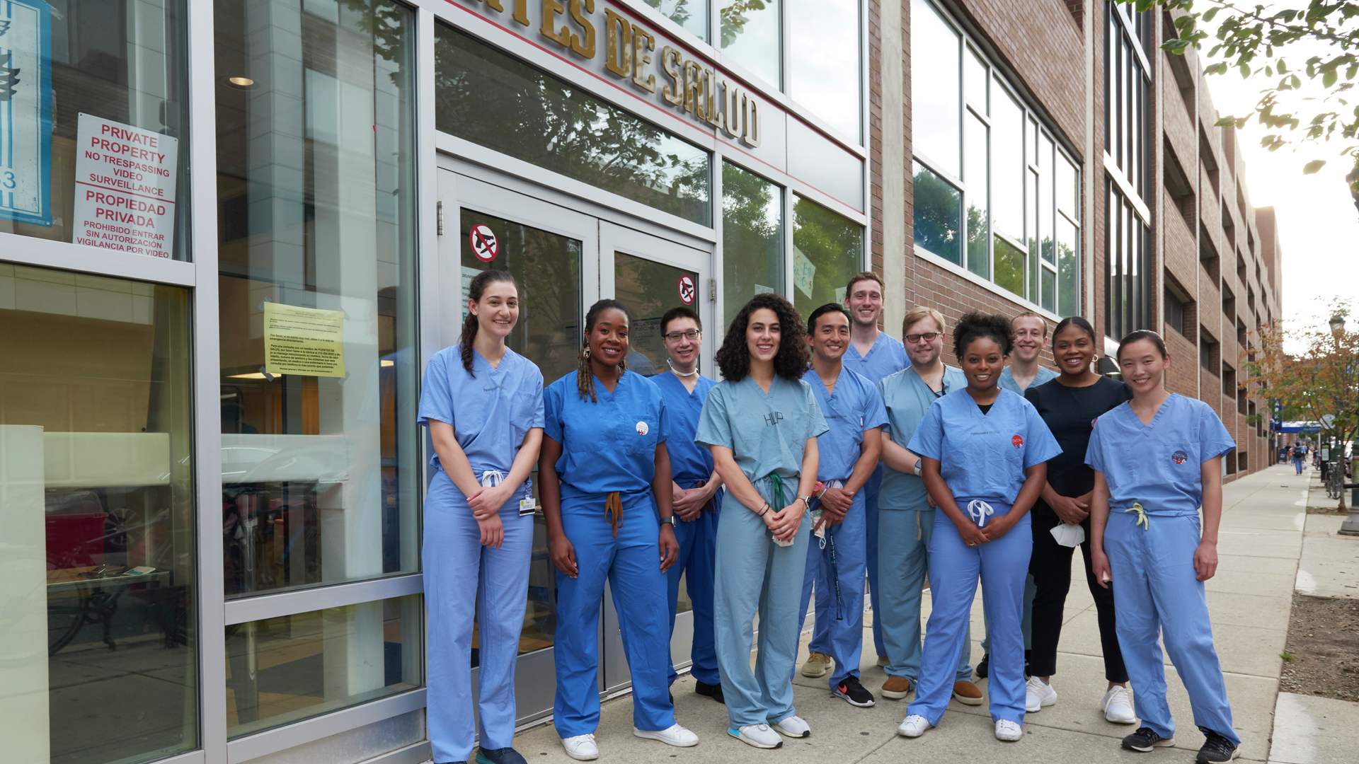 Group photo of Olivia Katz, Lily Owei, Kevin Zhang, Linda Saikali, Austin Cao, Mitchell Johnson, Alan Herbst, MD, Canada Montgomery, Will Cohen, Ginikanwa Onyekaba, and Katie Krupp