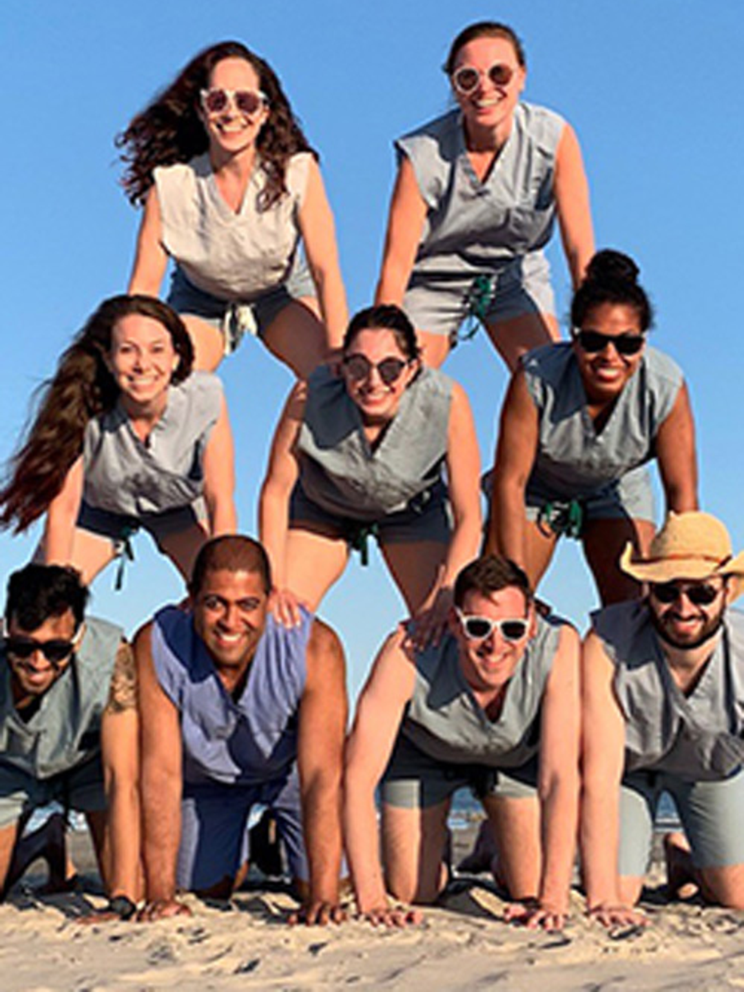 Human pyramid