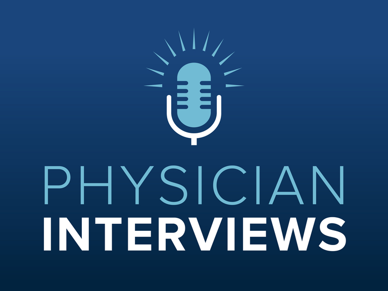 Physician Interviews Podcast title graphic