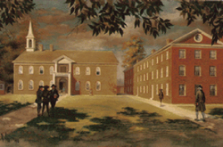 Painting of historical Pennsylvania hospital