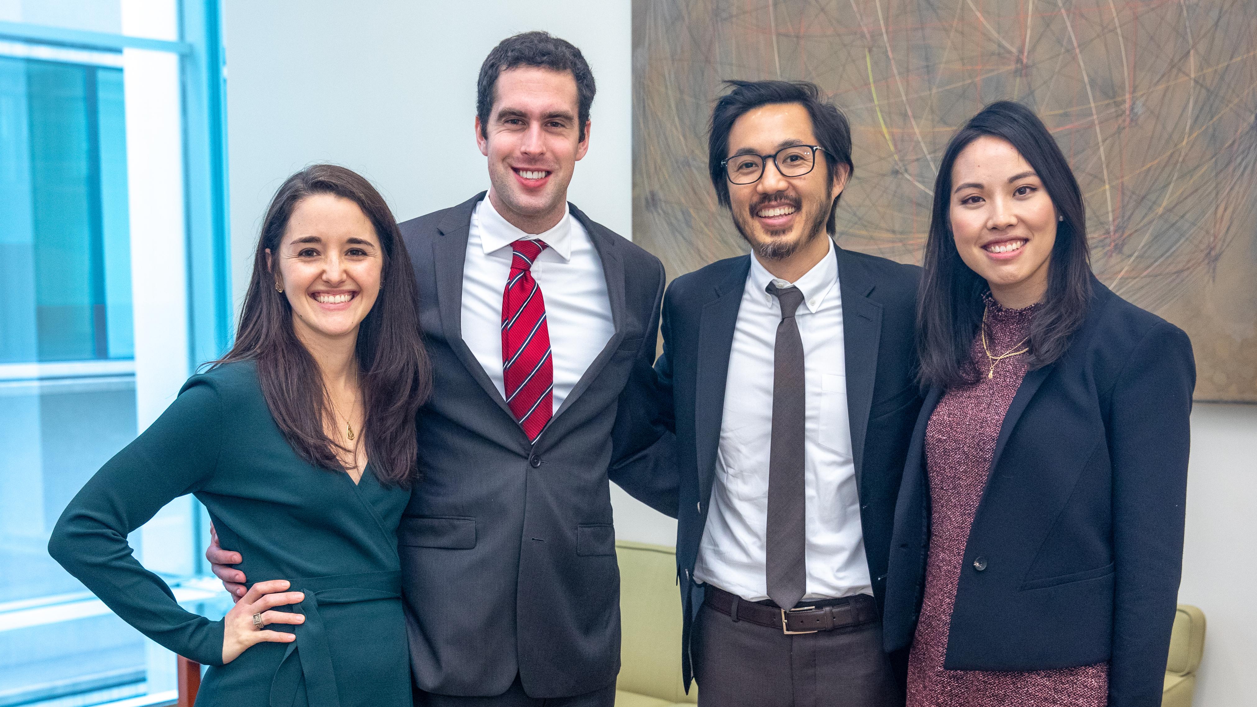 Group photo of Roderick Wong with Diane Dao, MD, MPH, Dan O’Connor, MD, and Jacqueline Soegaard Ballester, MD, MBMI