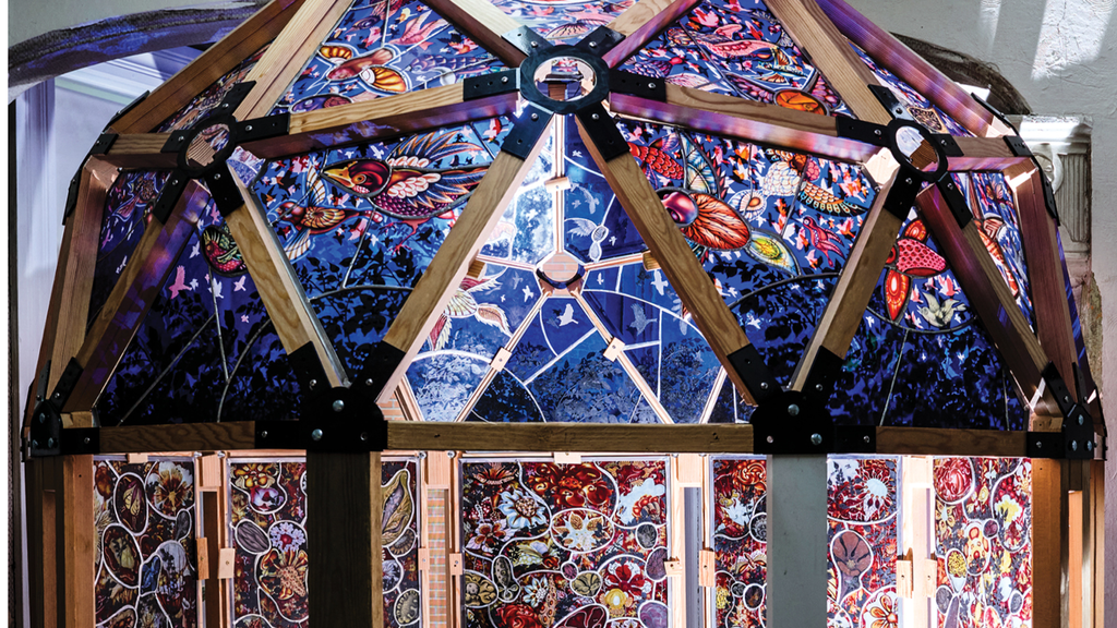 The dome Judith Schaechter is building