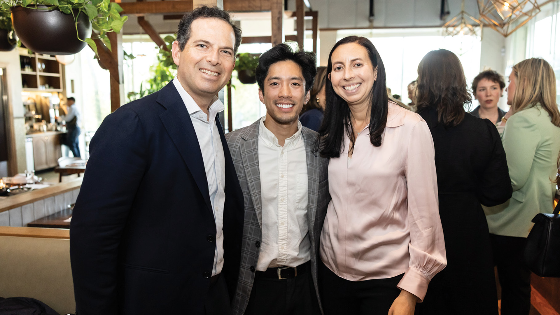 Minh Than, MD, PhD, with Michael Sand and Ilana Katz Sand, MD