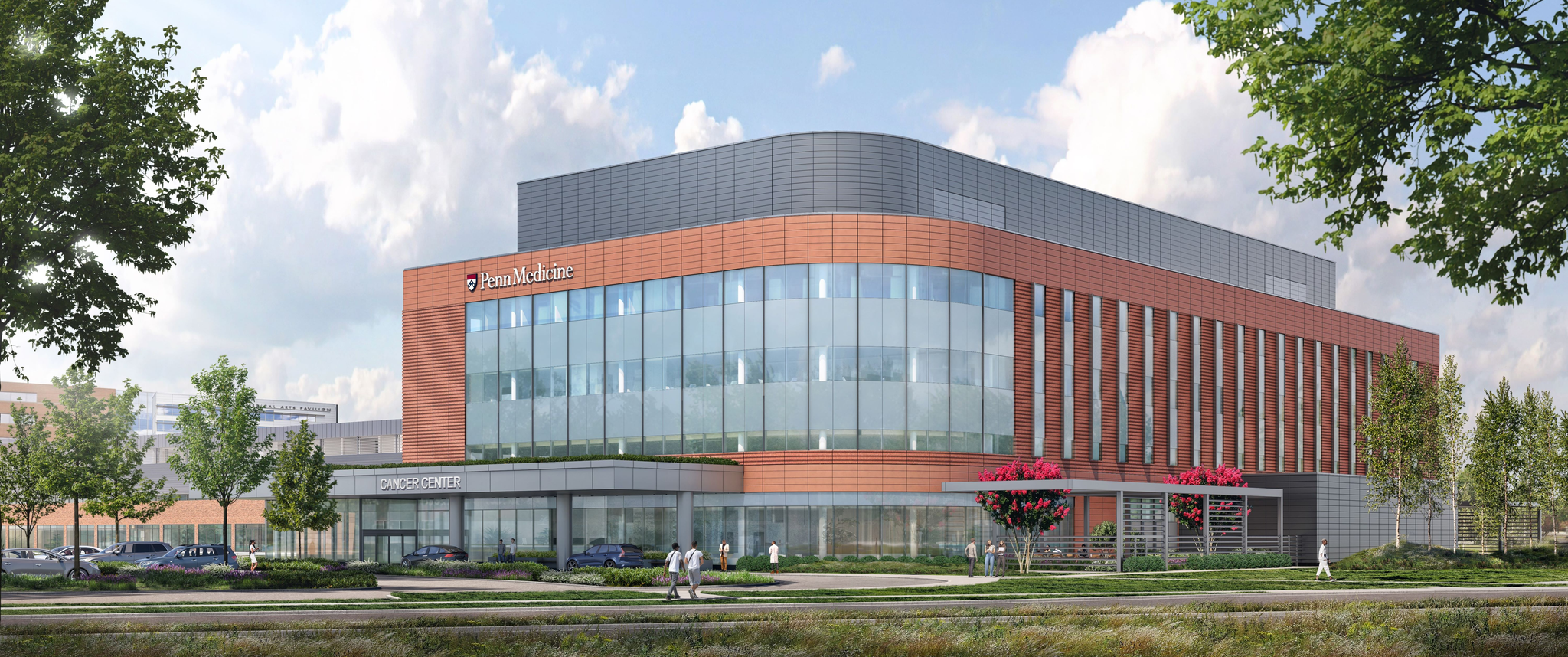 A rendering of the Penn Medicine Princeton Cancer Center