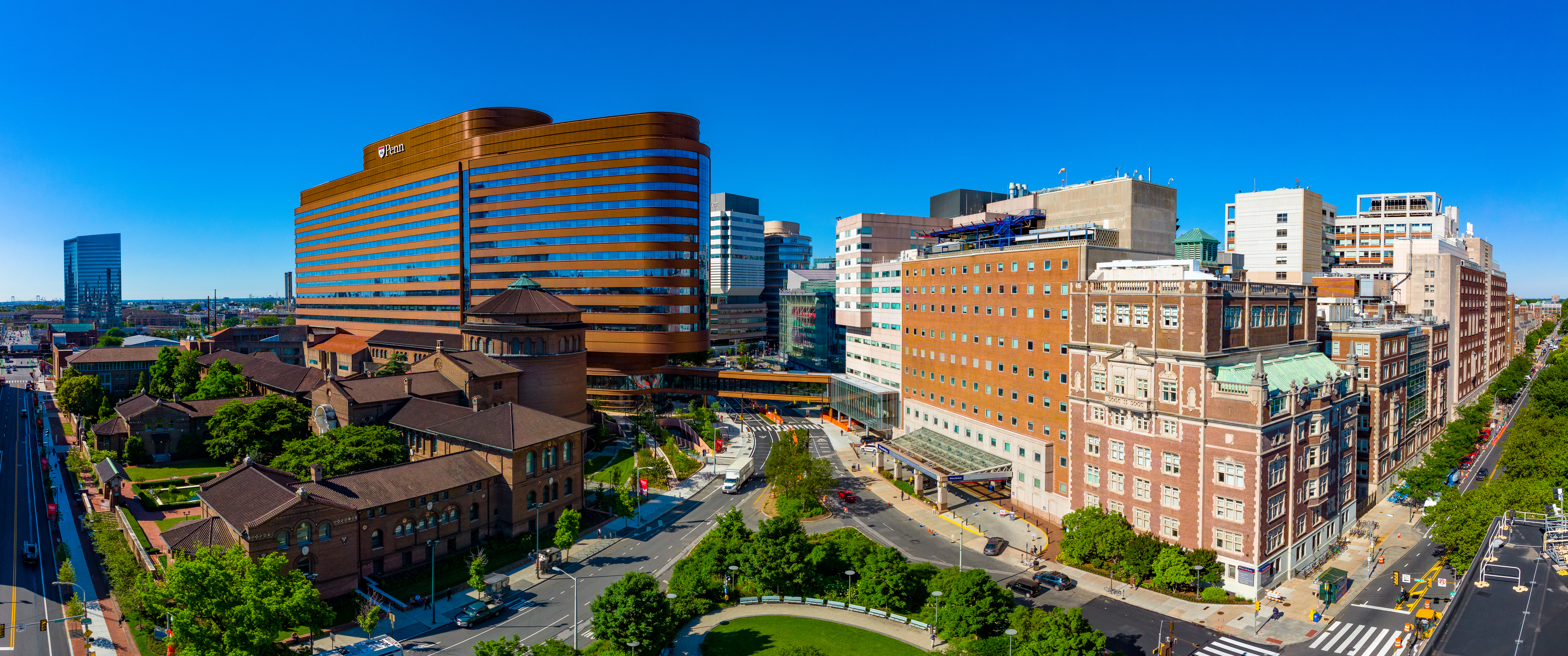 Panoramic shot of Penn Medicine's downtown campus