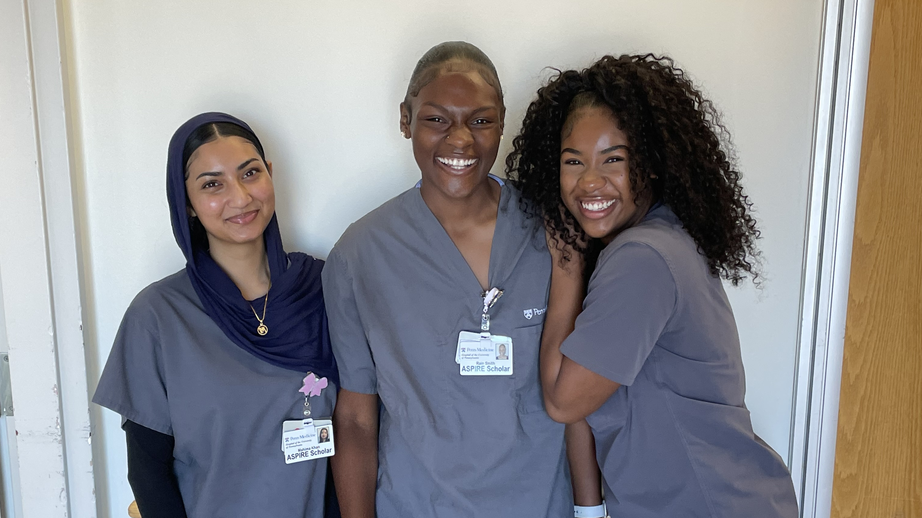 Nursing students Mahima Khan, Rain Smith, and Taylor Sigler