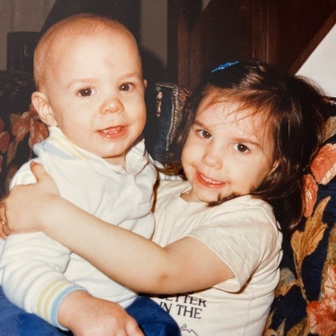 Dennis Massimo and his sister Lauren Massimo as children