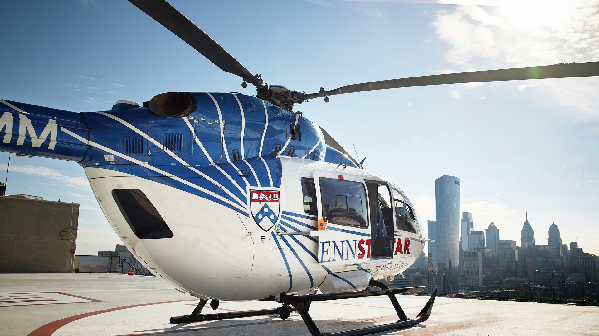 PennStar Helicopter on helipad in Philadelphia