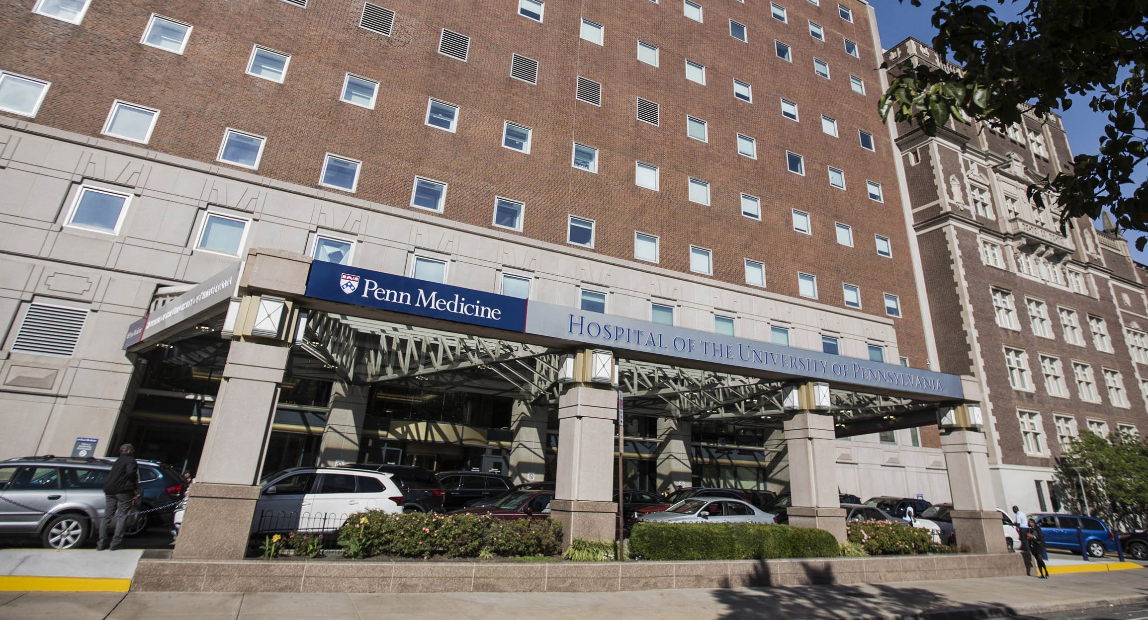 Hospital of the University of Pennsylvania building entrance and valet