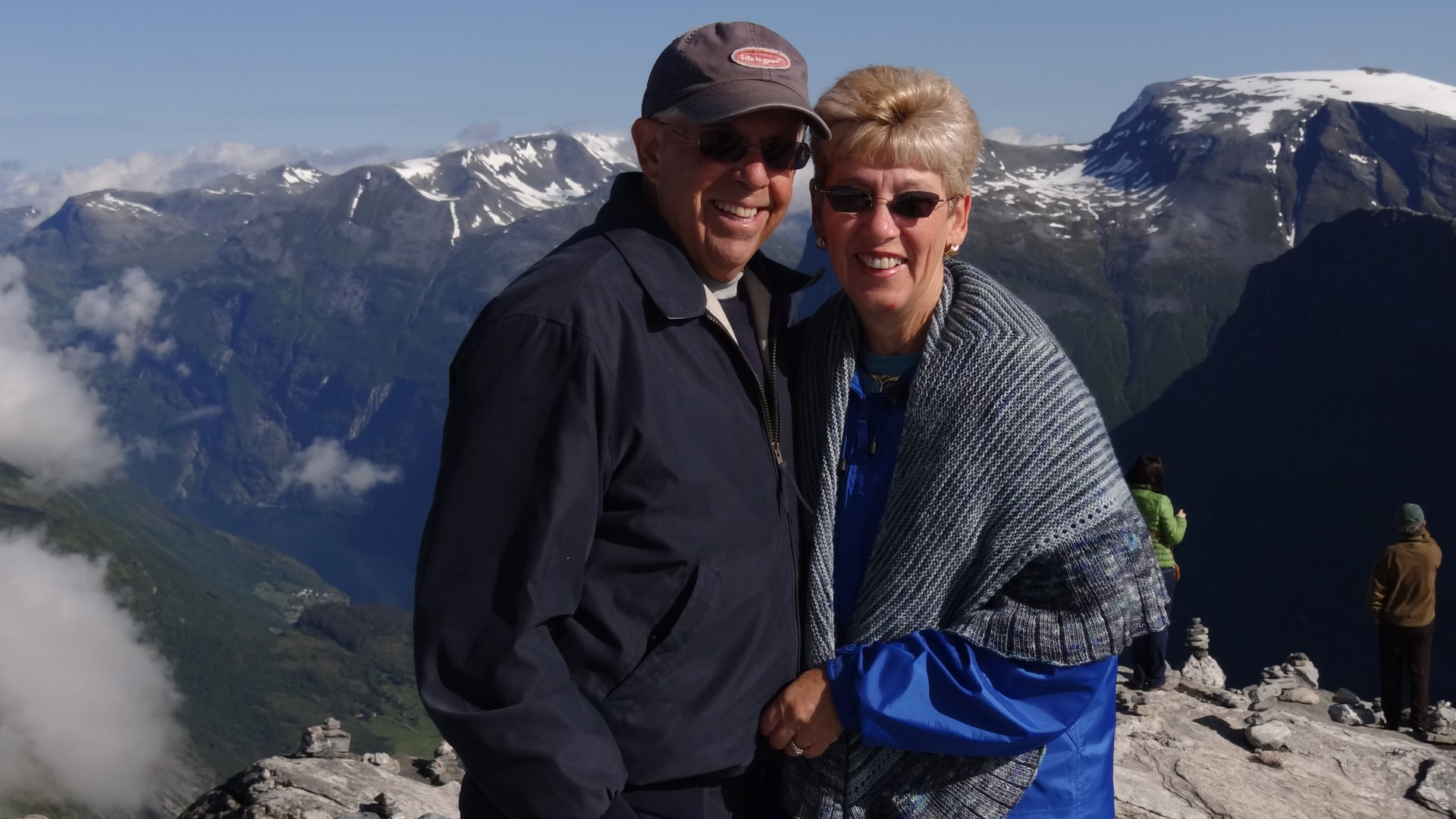 Marc A. Satalof and his wife, Elyse, on one of their trips around the world.