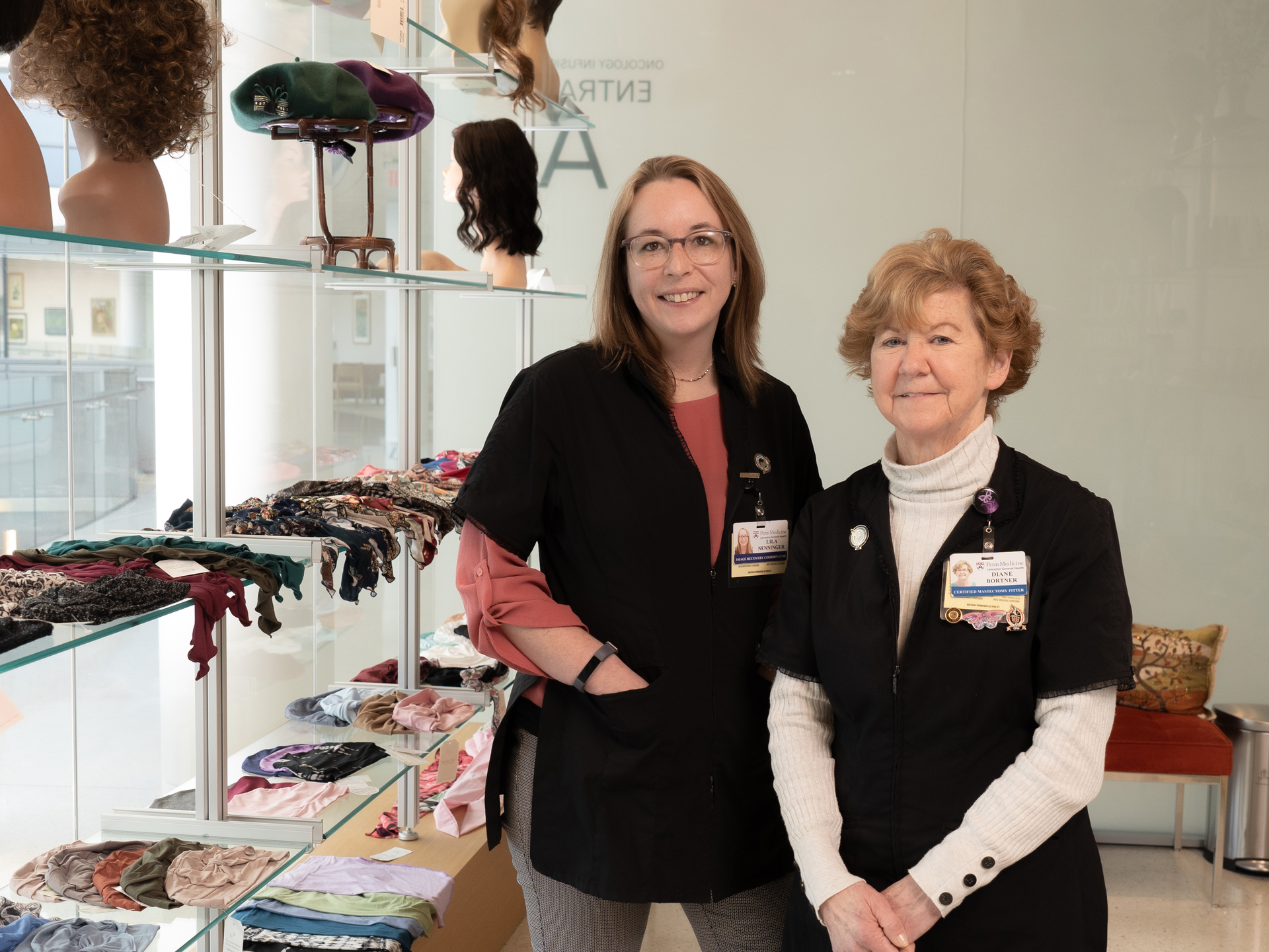 Lila Nenninger, Image Recovery Center coordinator and Diane Bortner, Certified Mastectomy Fitter