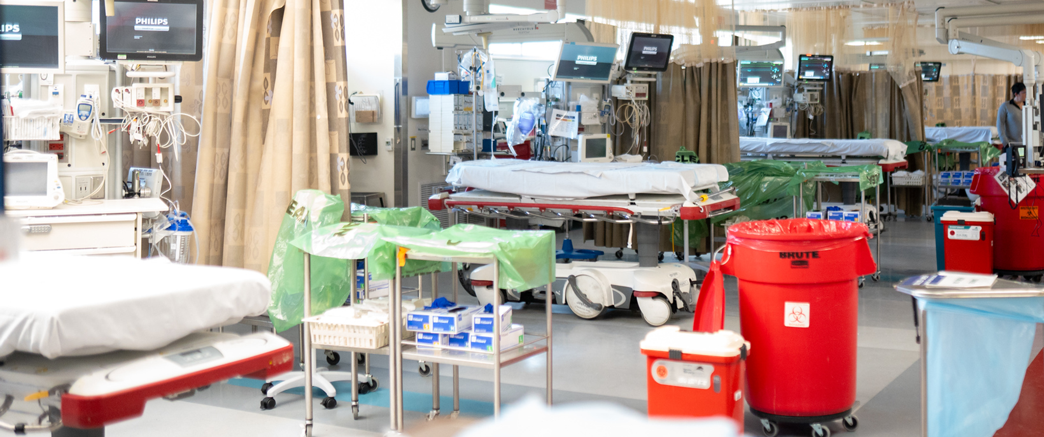 The Trauma Center with rows of patient gurneys and medical devices