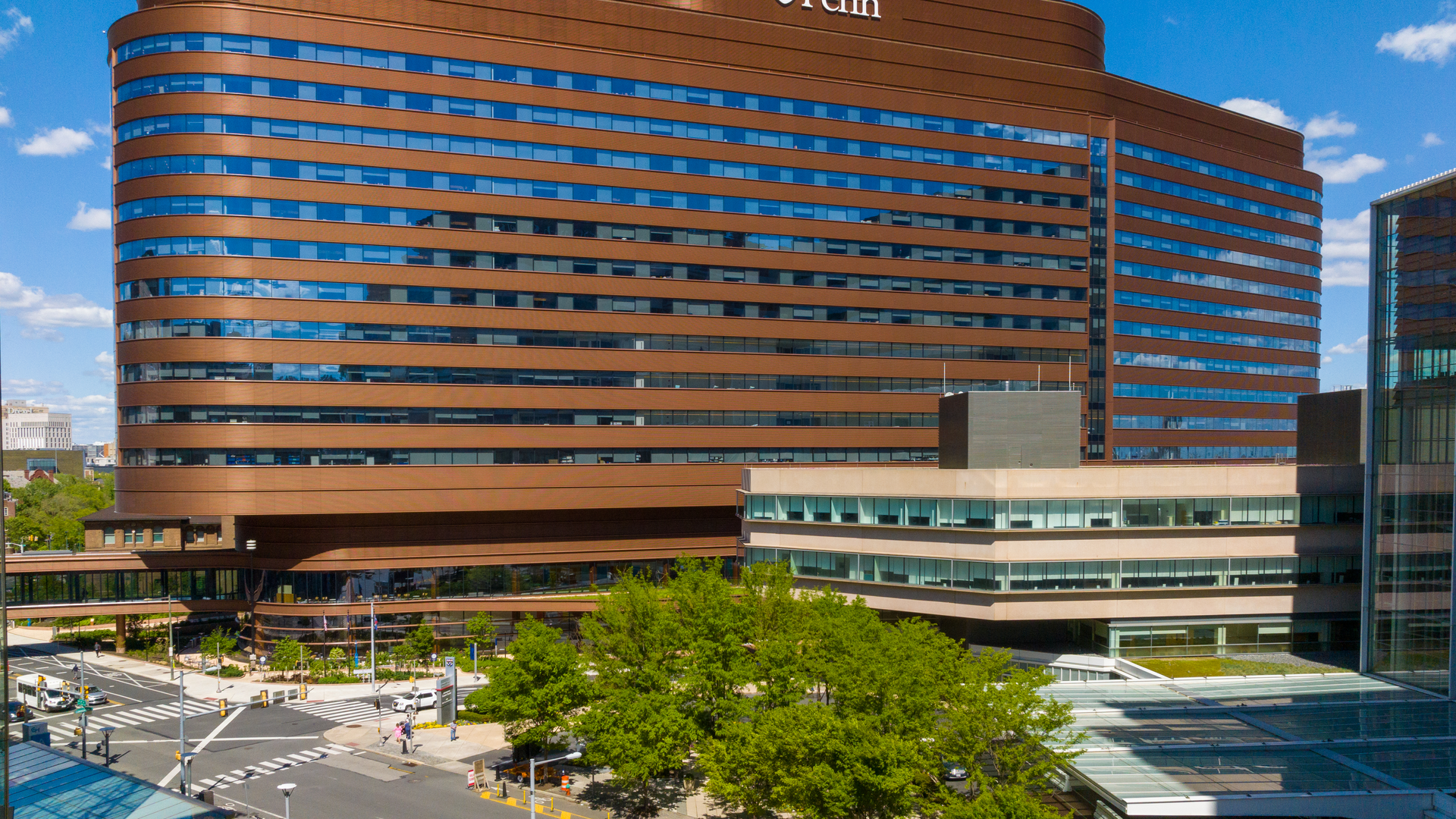 Clifton Center building in spring during the day