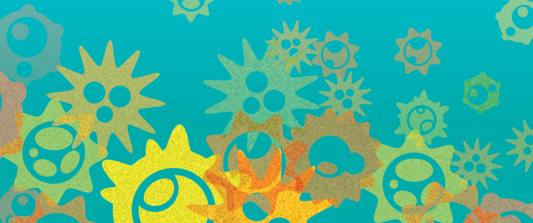An illustration of abstract shapes representing different types of immune cells