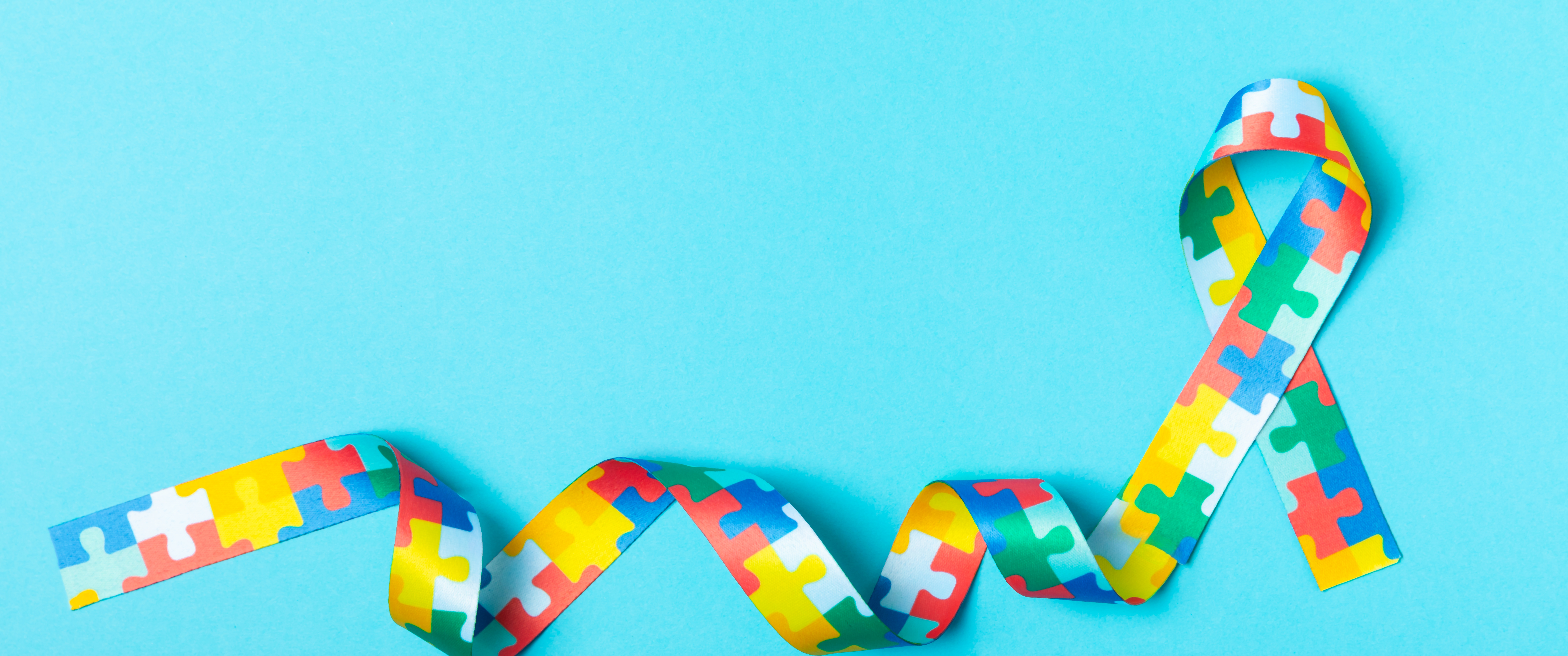 A ribbon representing autism awareness
