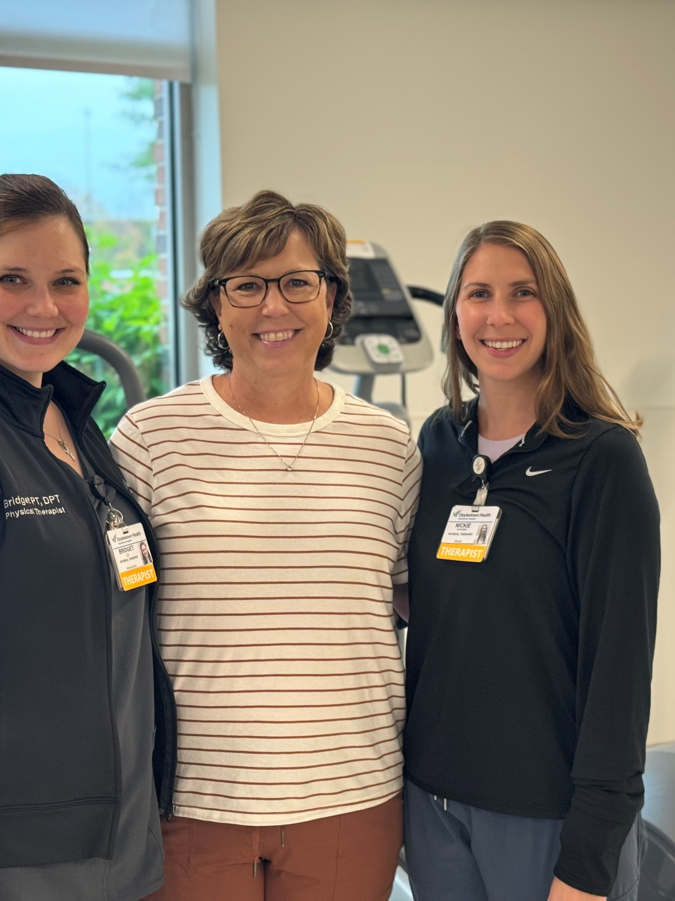 Physical therapists with Laurie Geissel