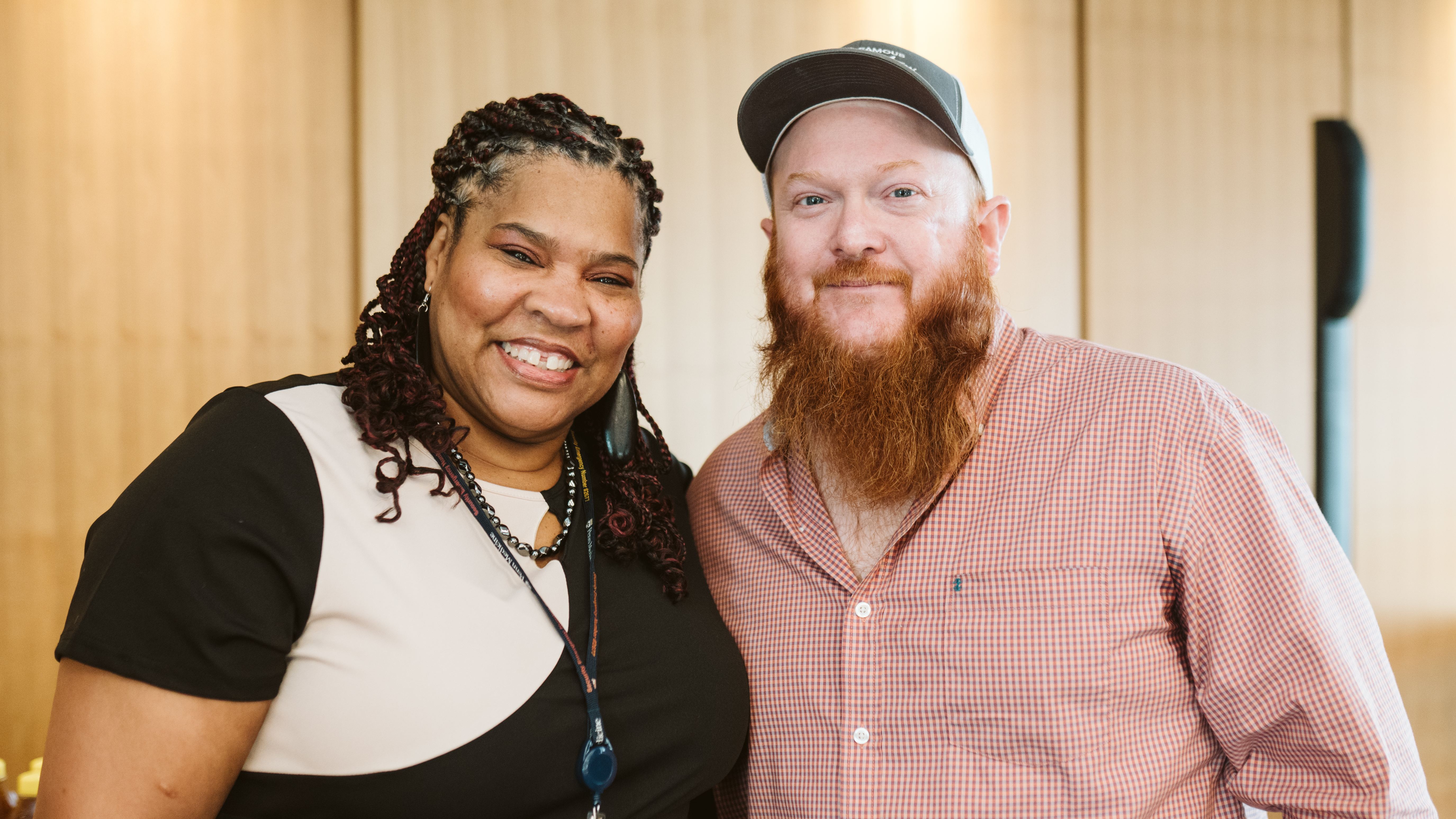 Deidre Gray with patient Jeff Dillard