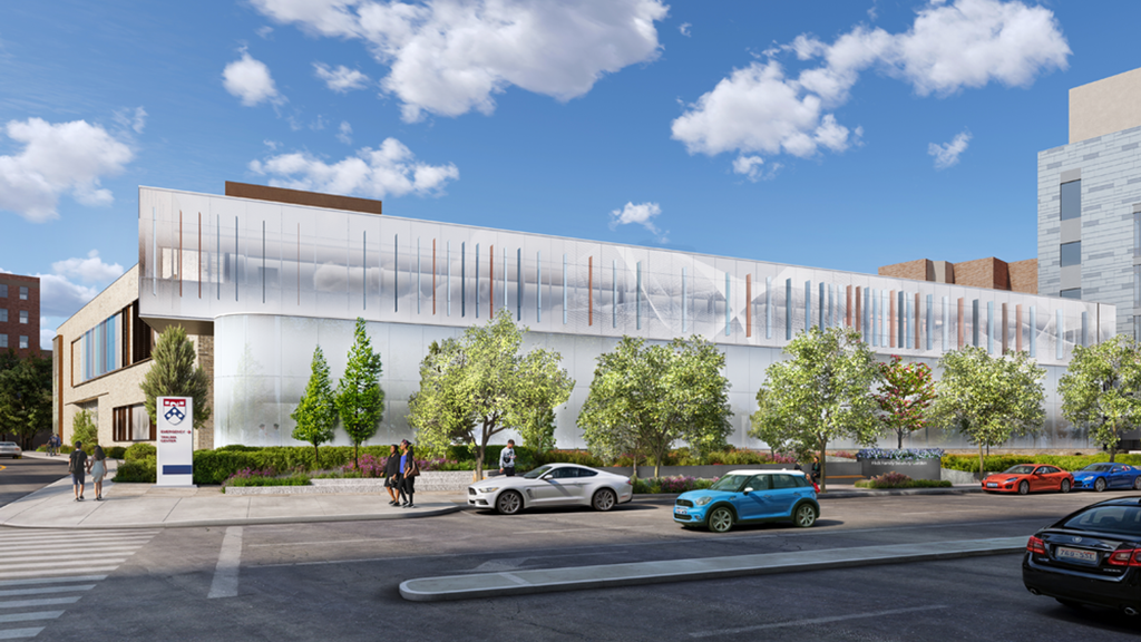 Rendering of the future Roberts Proton Therapy Center at Penn Presbyterian Medical Center