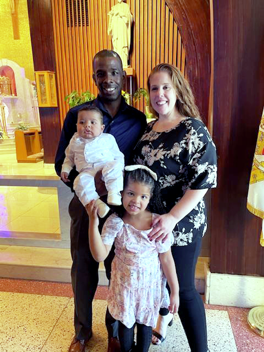 The Robinson family: Parents Lauren and Ben with baby Lucas