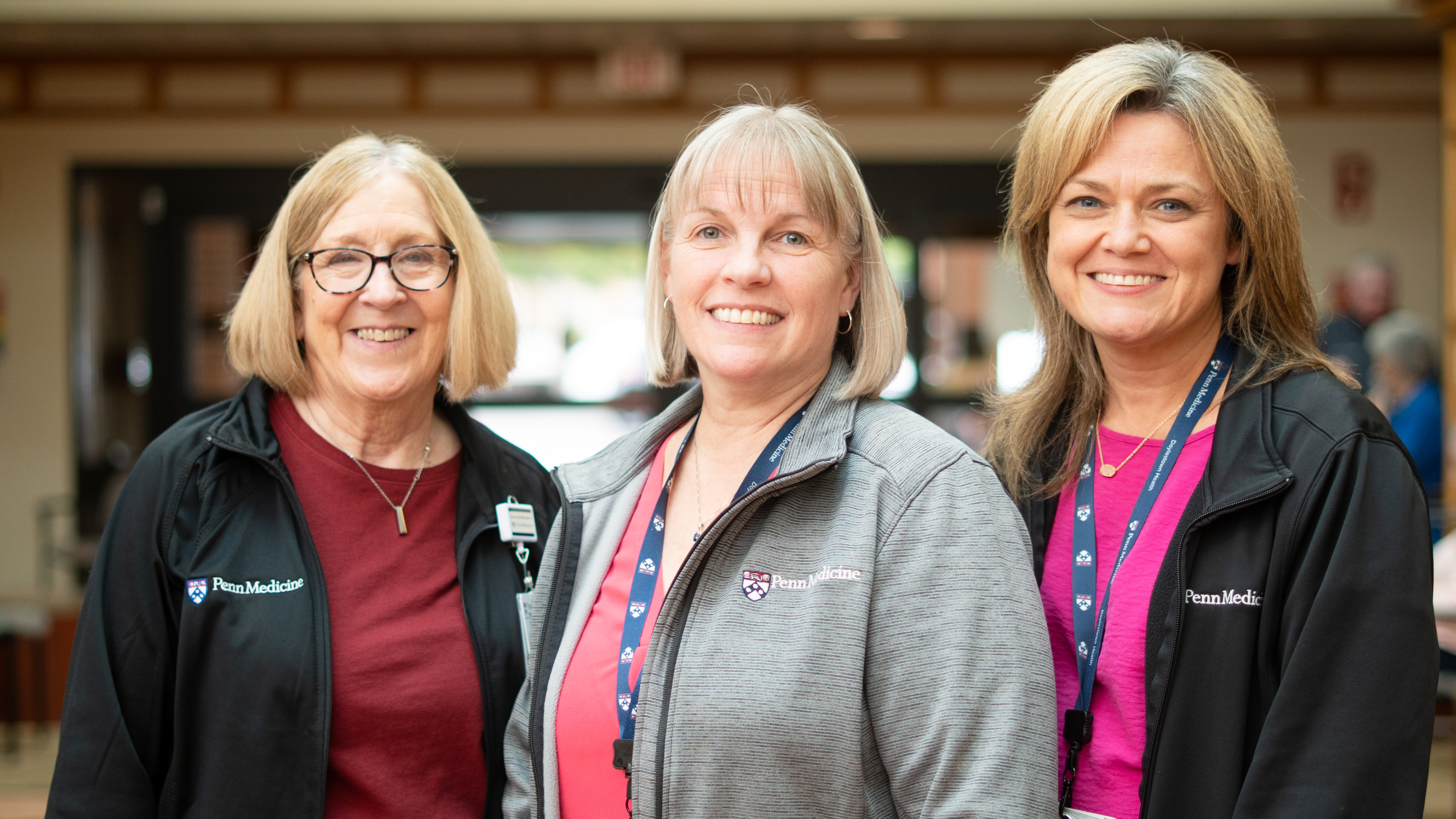 Karen Langley, director; Wanda Young, volunteer coordinator; Lynette Stricker, assistant director, standing together smiling