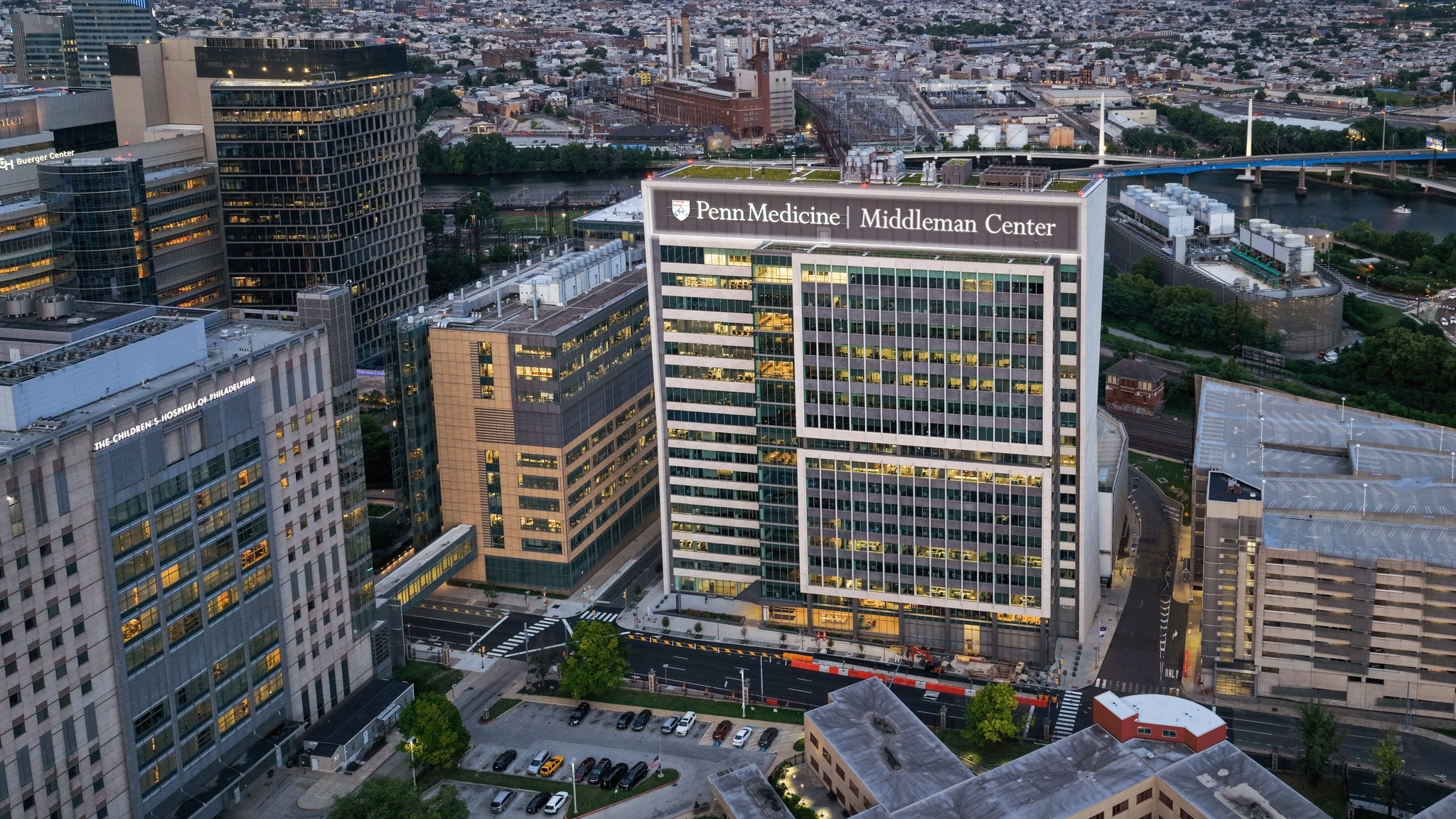 Exterior rendering of the Middleman Center at Penn Medicine