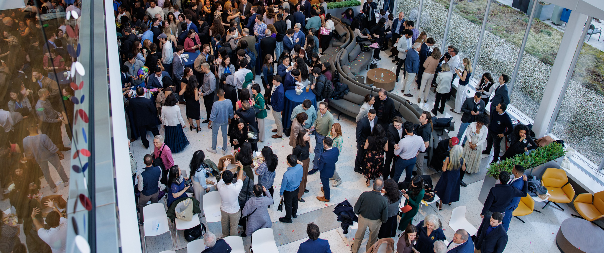 The atrium of Penn’s Jordan Medical Education Center filled with students, faculty, and families for Match Day 2026 festivities