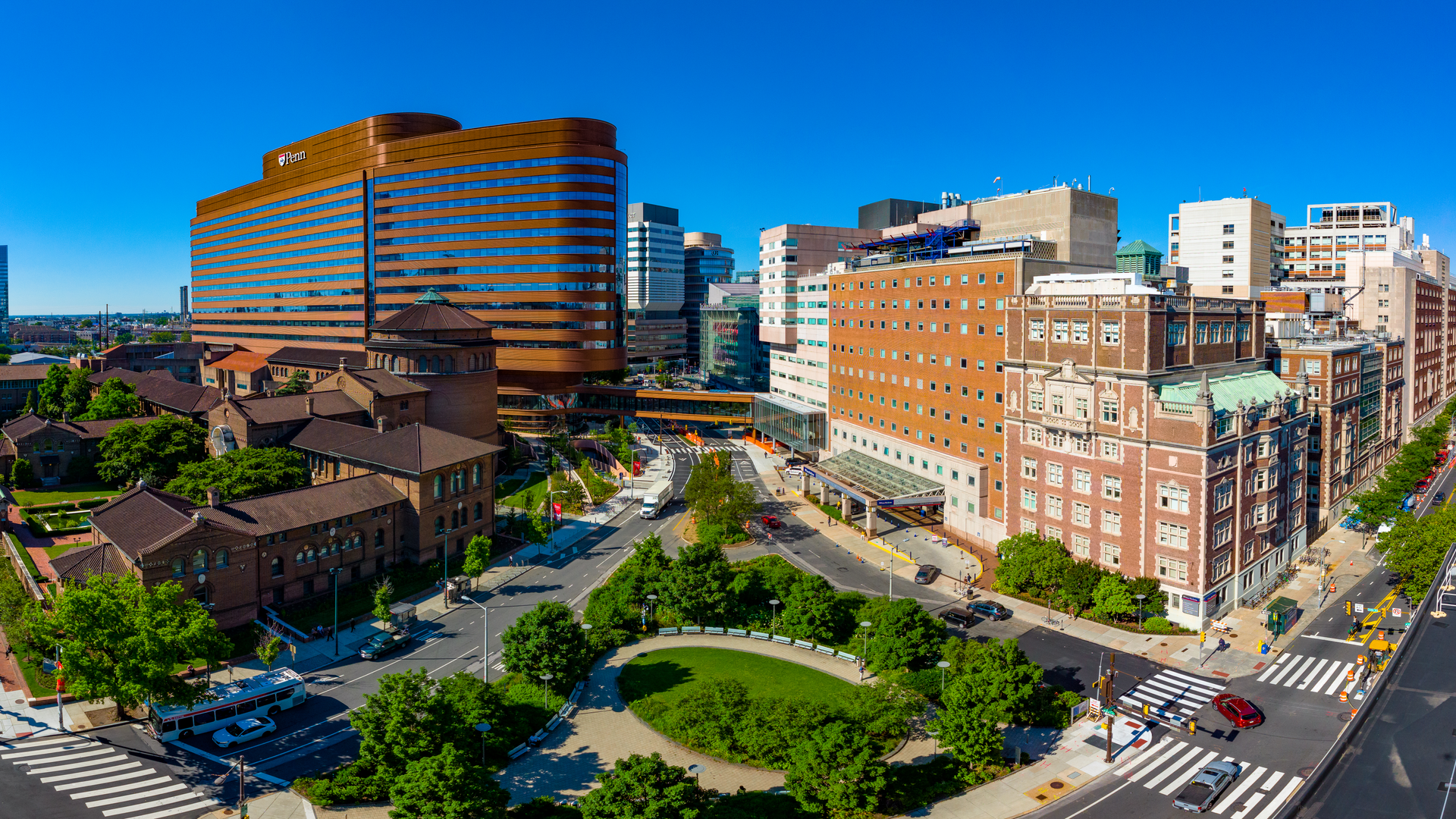 Panoramic shot of Penn Medicine's downtown campus
