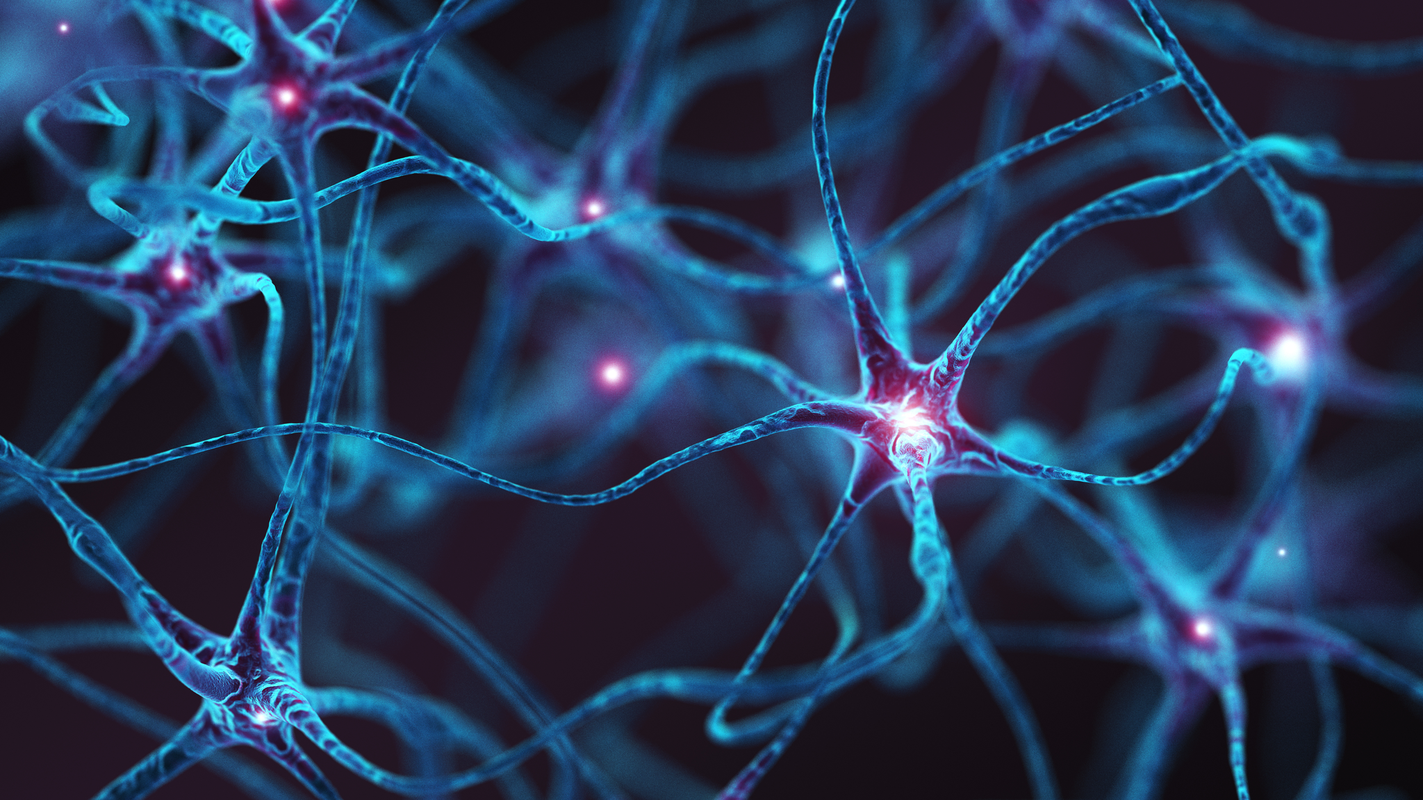 An artist's rendering of electrical synapses in the brain.