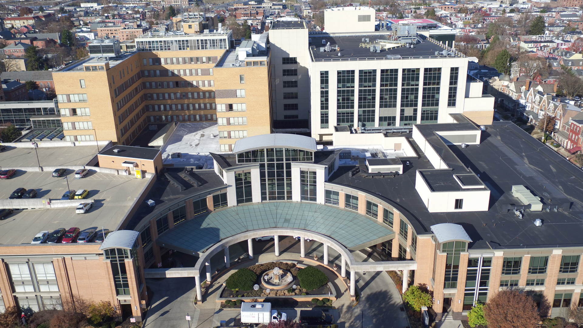 Aerial view of Lancaster General Health hospital