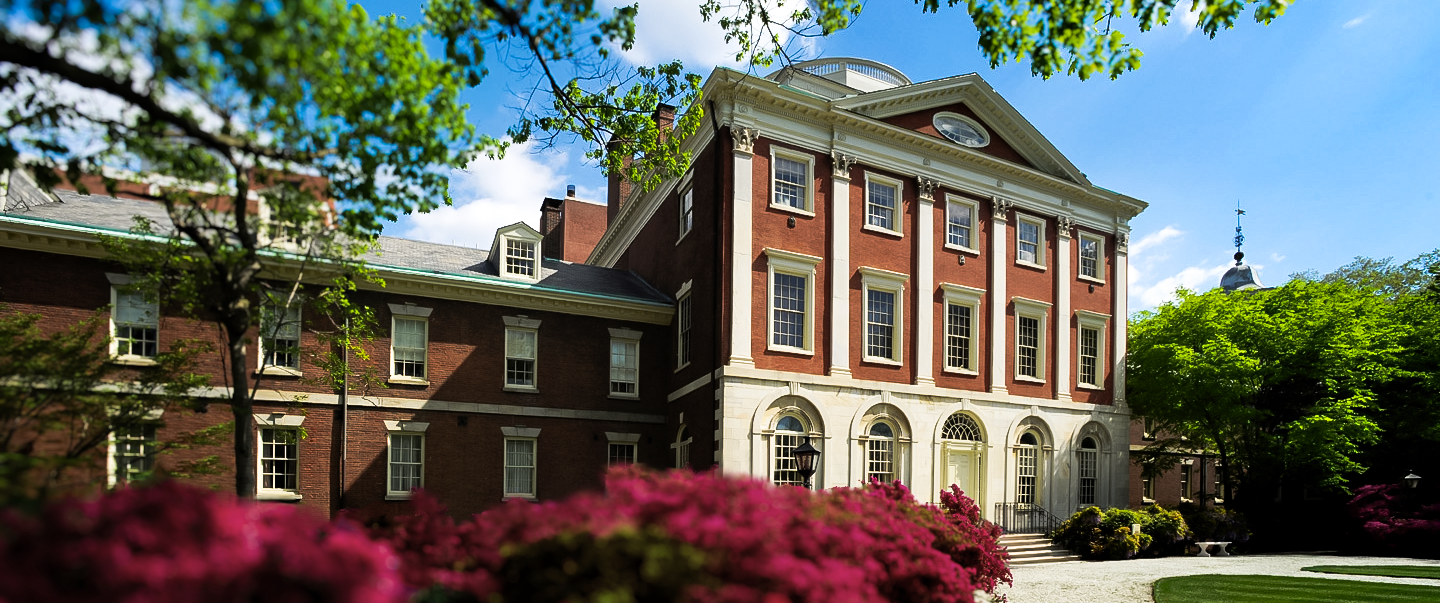 Exterior of the Pennsylvania Hospital Pine Building in the spring