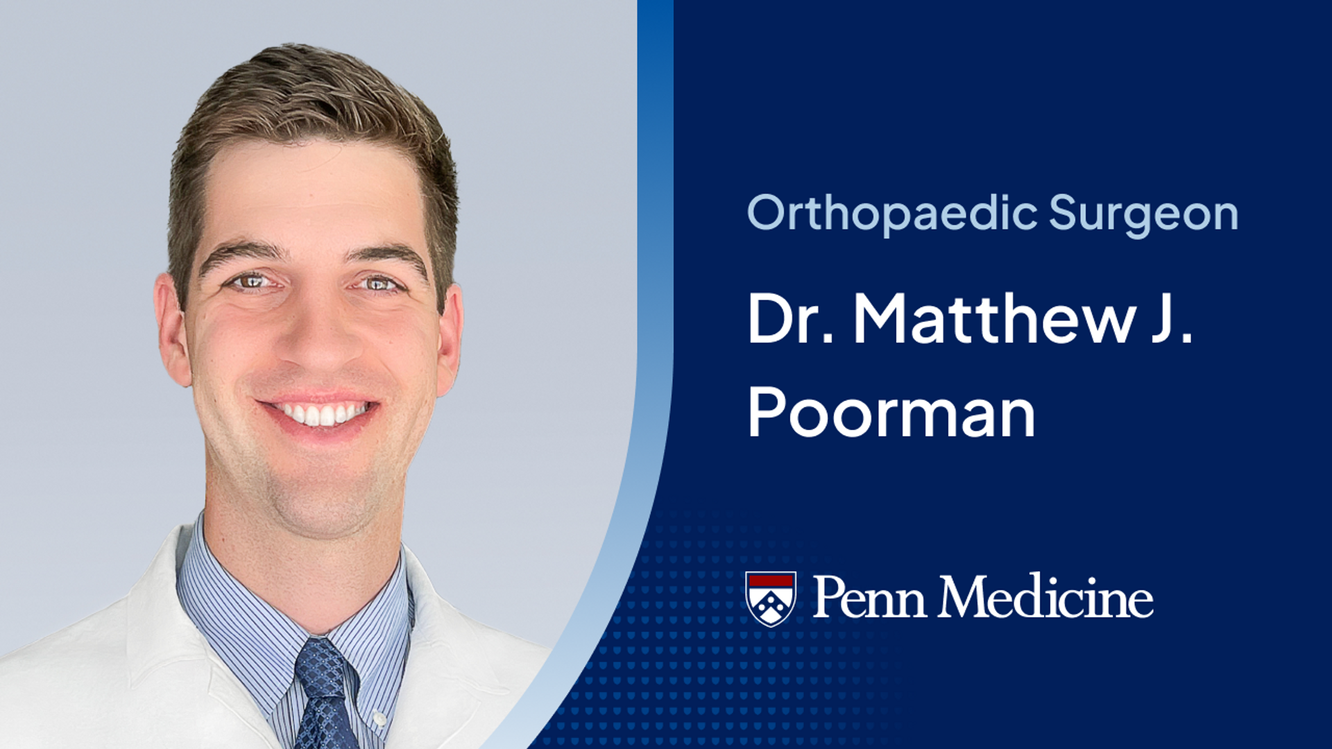Meet the Doctor Youtube thumbnail of Dr. Matthew Poorman