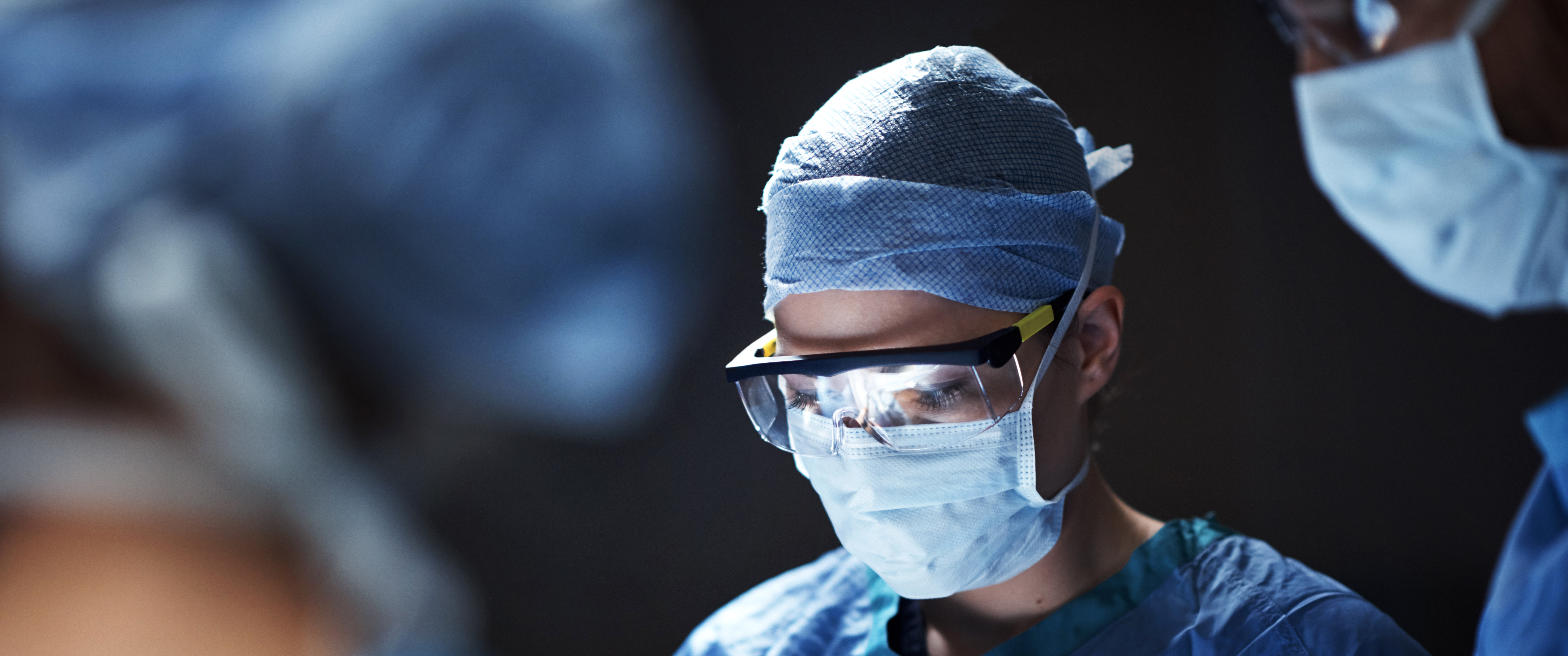 Cropped shot of surgeons performing a surgical procedure