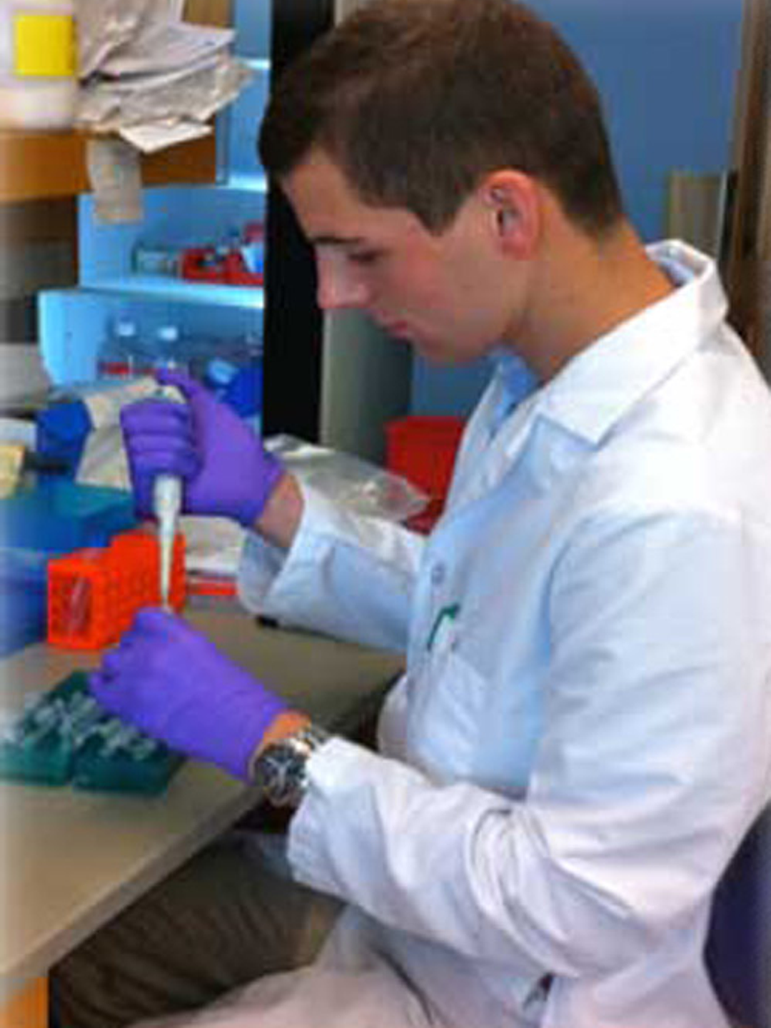 Researcher in lab