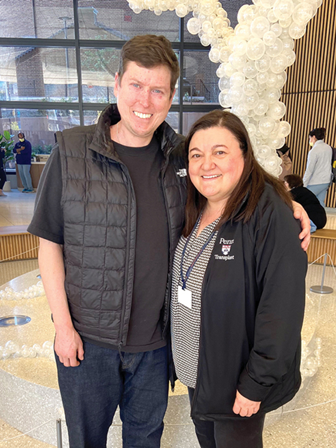 Heart-lung transplant patient Evan Rood and pulmonologist Dr. Maria Crespo
