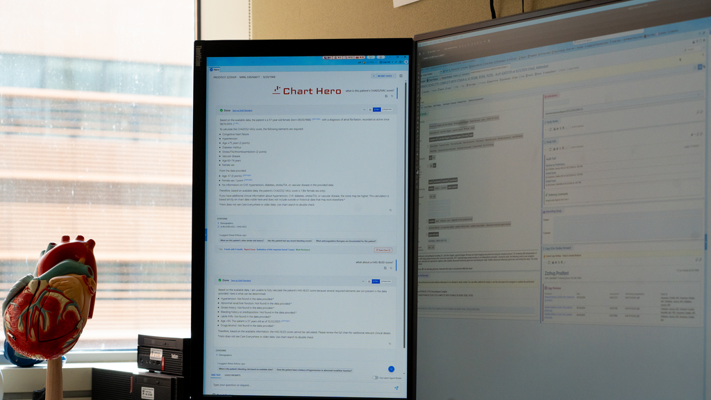 The Chart Hero platform shown on a computer screen