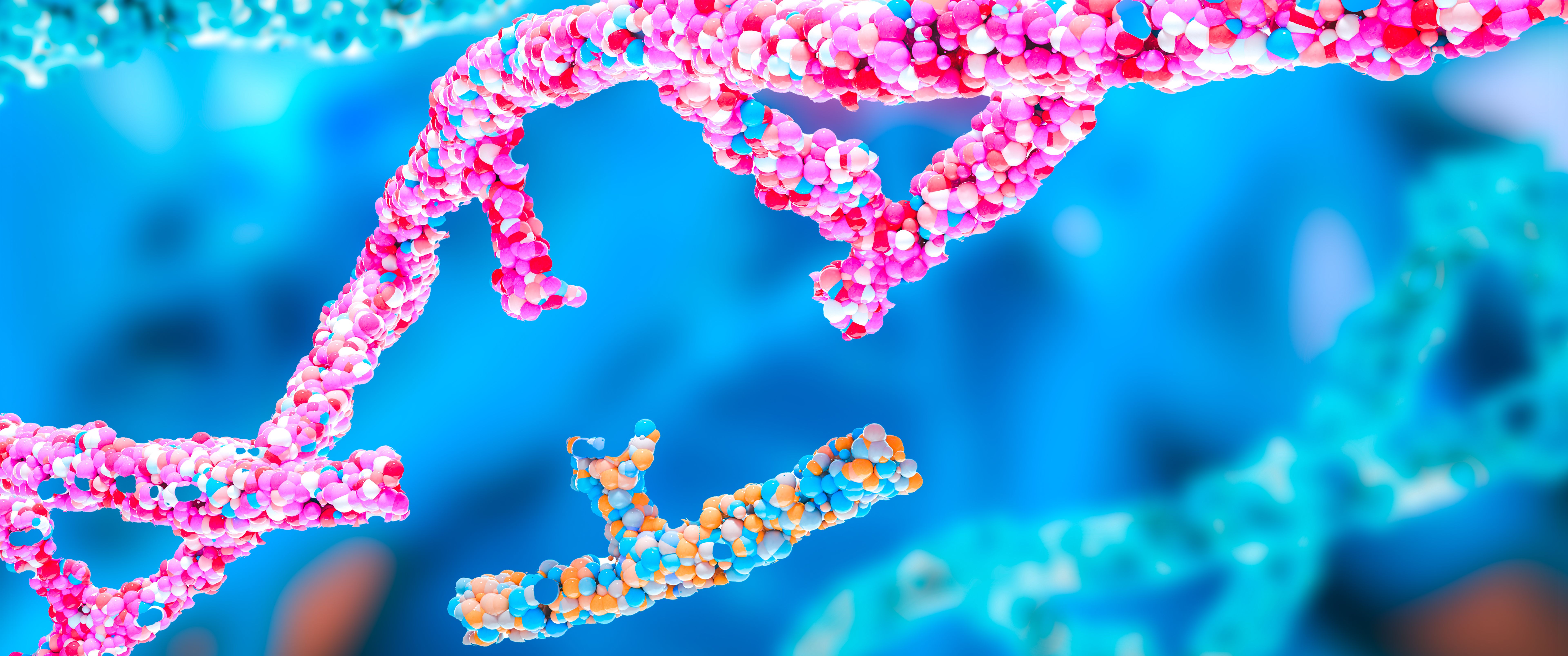 A digital illustration of genetic engineering