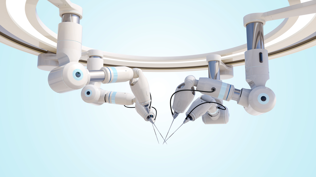 Illustration of robotic instruments for surgery