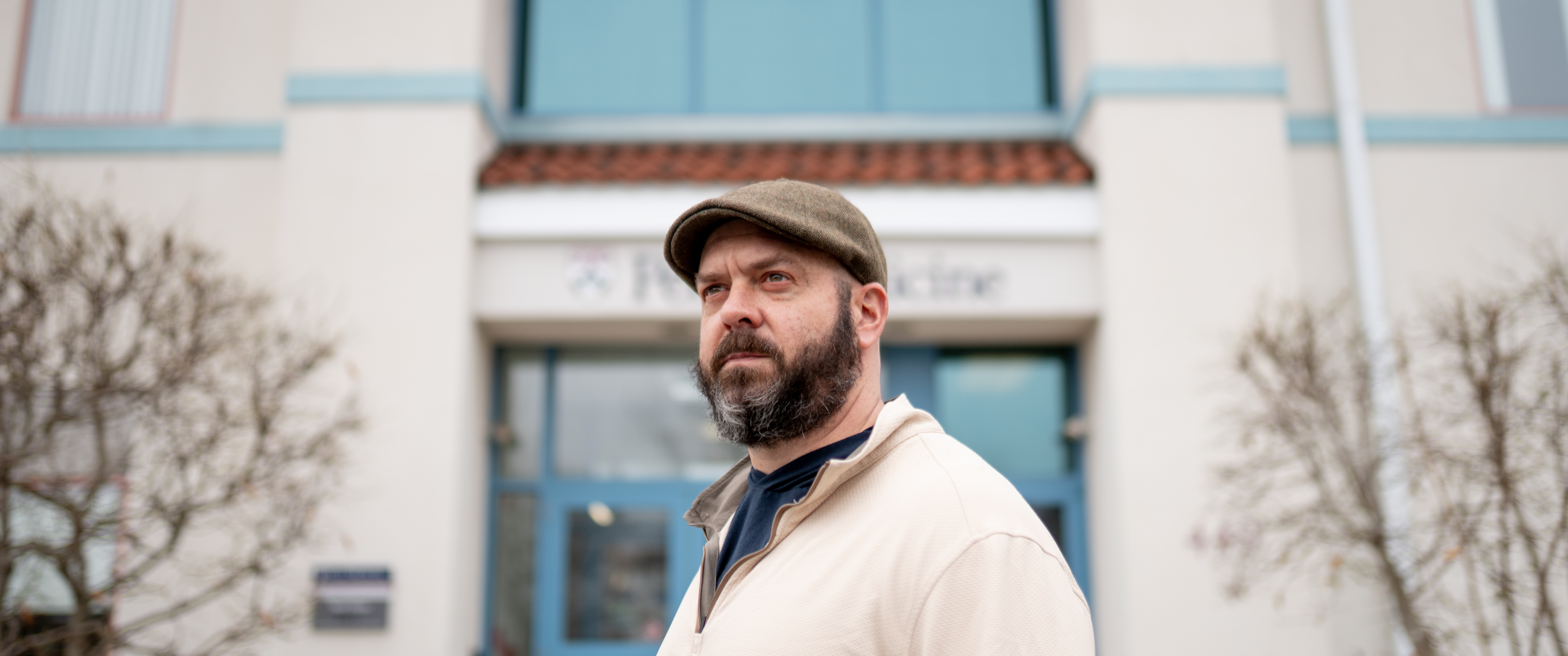Dennis Massimo standing outside of a Penn Medicine facility