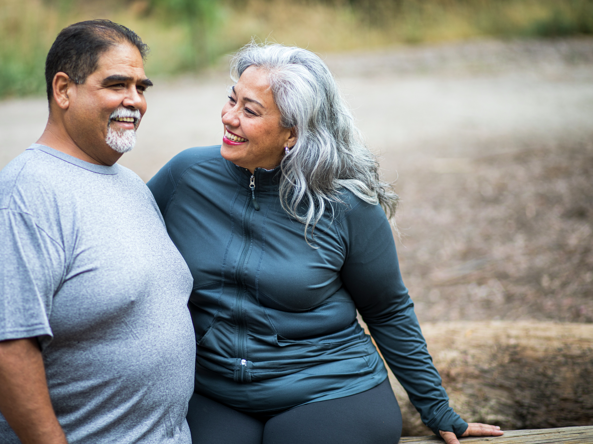 A mature mexican couple during their workout