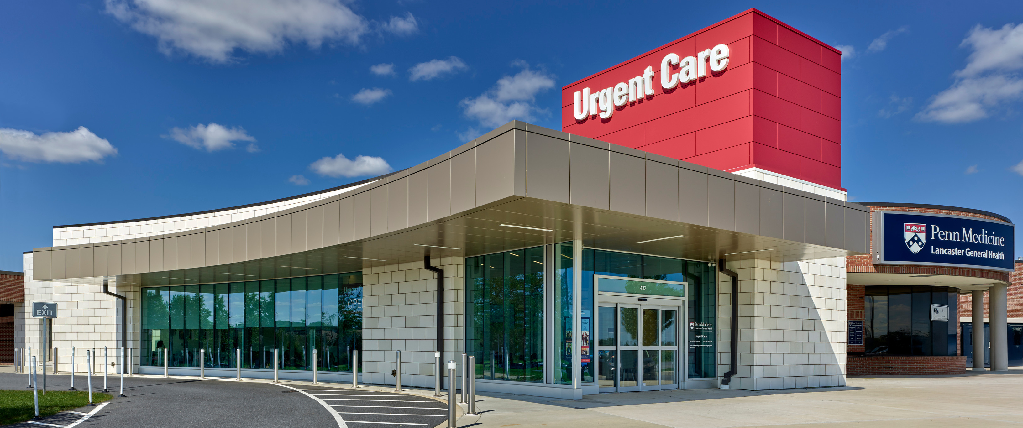 Penn Medicine Lancaster General Health Norlanco urgent care and building exterior during the daytime